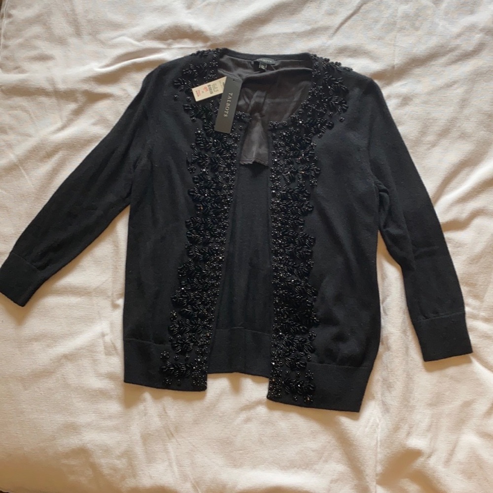 XS Black Talbots Cardigan NWT